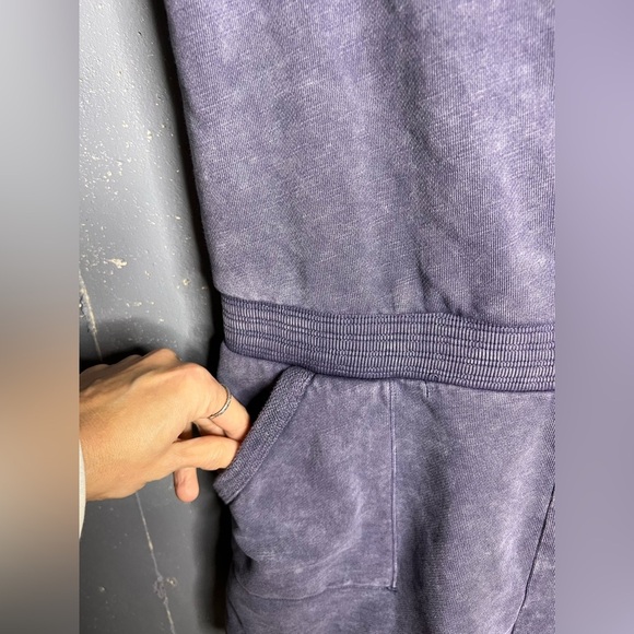 Daily Practice by Anthropologie Small S purple Frayed Surplice Romper - Picture 9 of 11